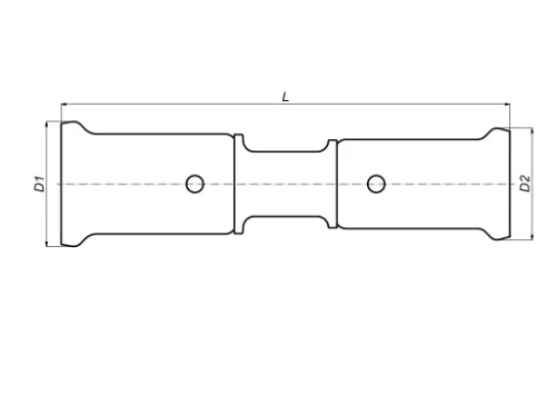 Henco PVDF à sertir manchon réduit FF 50 x 32 mm