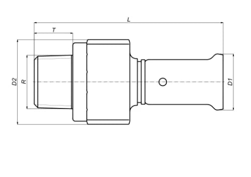 Henco PVDF à sertir raccord de transition MF 63 x 2 M