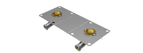 Henco P-serie laiton à sertir support mural pour 2 appliques avec coude de transition 90° FF 16 x 1/2 F - pour plaque de plâtre