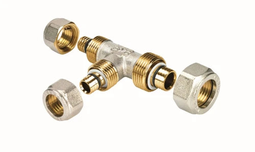 Henco laiton à visser té 90° FFF 16 x 16 x 16 mm