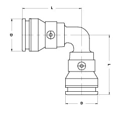 Henco Vision coude 90° FF 26 x 26 mm