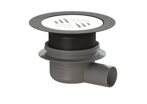 Kessel badafvoer Classic voor vinylbekledingdeksel 120mm, zijwaartse afvoer diam 50mm wit