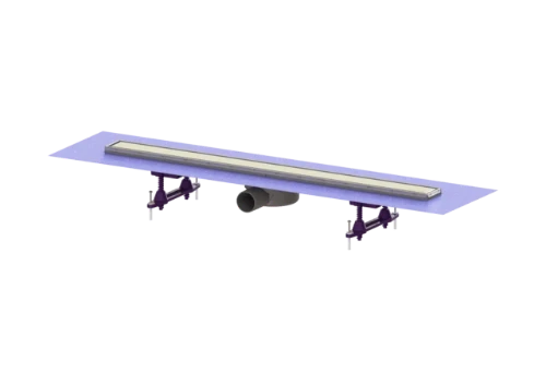 Kessel Linearis Compact rigole de douche complète 750 mm inox