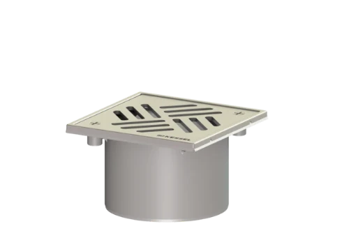 REHAUSSE 150 - 150 MM o 125 MM gris abs Réhausse - grille inox classe L15 vissé