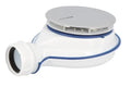 Nicoll Turboflow XS siphon de douche magnétique 90 mm - chromé - tub plat - 33 l/min