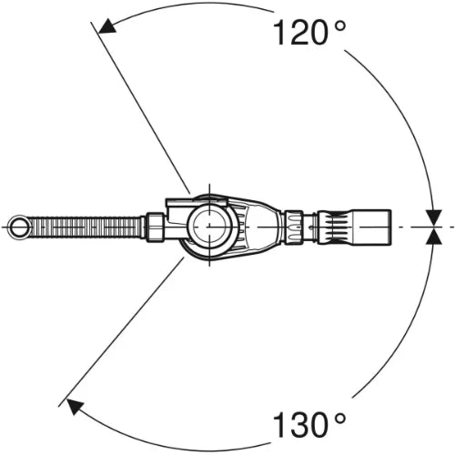 Geberit Uniflex évacuation baignoire avec bouton-poussoir PushControl, d52, longueur 50 cm, avec set de finition: Chromé brillant, d=40/50mm