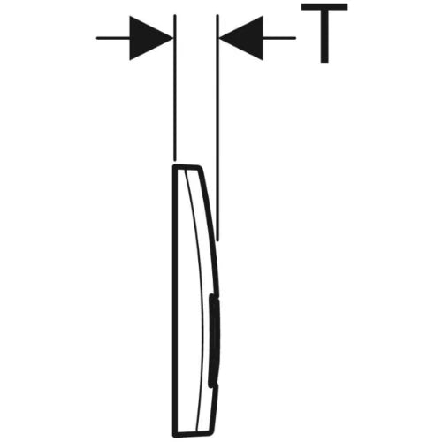 Geberit Delta50 Plaque de déclenchement - pour rinçage à 2 volumes - Chromé mat
