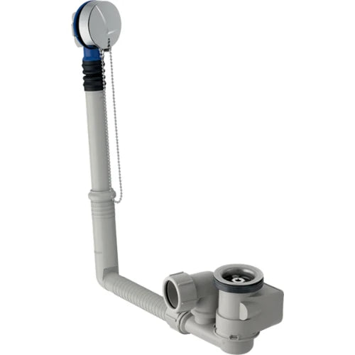 Geberit Uniflex évacuation baignoire avec bouchon de bonde, d52, longueur 23 cm, avec set de finition, principe de contre-courant: d=40mm