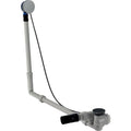 Geberit Uniflex évacuation baignoire avec actionnement rotatif, d52, longueur 79 cm, avec set de finition et tuyau de raccordement avec rotule orientable, principe du contre-courant: Chromé brillant, d=40/50mm