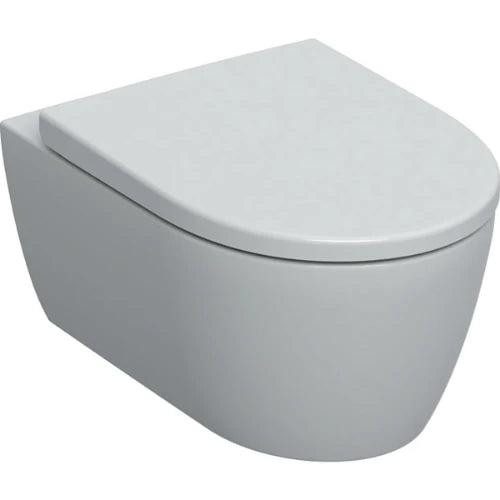 Geberit iCon cuvette suspendue PACK Rimfree (cuvette suspendue + abattant avec Softclose) sans bride - blanc - LxP530 mm