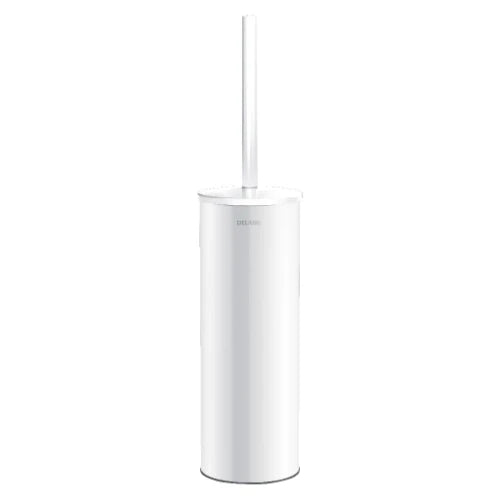 DELABIE toiletborstelh m.deksel muur geepoxeerd 410x90mm wit