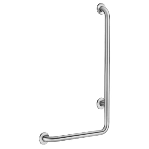 Delabie barre de maintien en L 750 x 450 mm diam 30 mm - inox poli satiné - modèle à gauche