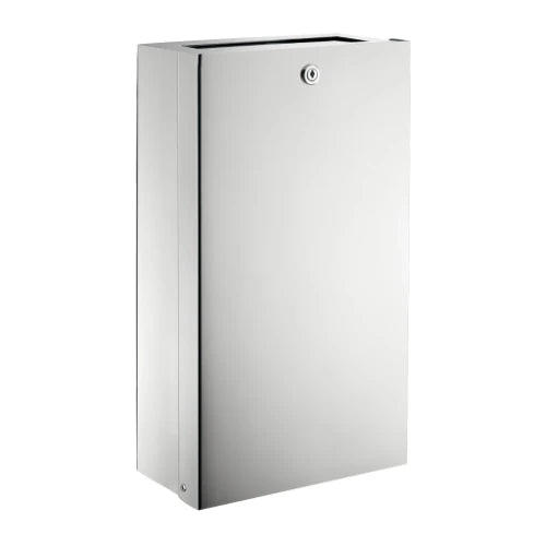 DELABIE afvalbak met klep 16 liter gepolijst 130x275x450 mm gepolijst