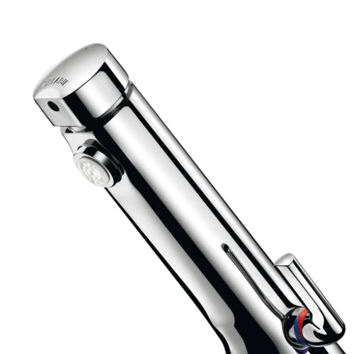 MELANGEUR DE LAVABO DELABIE TEMPOSOFT 2 3/8 chromé temporise a/flexibels s/robinet d'arret,deb.3l/min