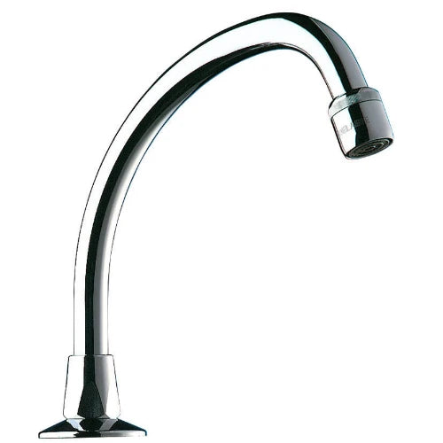 BEC D'ECOULEMENT DELABIE 1/2 M modele haute orientable-saillie 150 mm-a/mousseur-pour lavabo