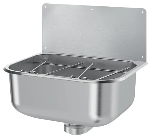 VIDOIR DELABIE 445 - 360 o 200 ! inox 304 mural poli santiné - AVEC DOSSERET