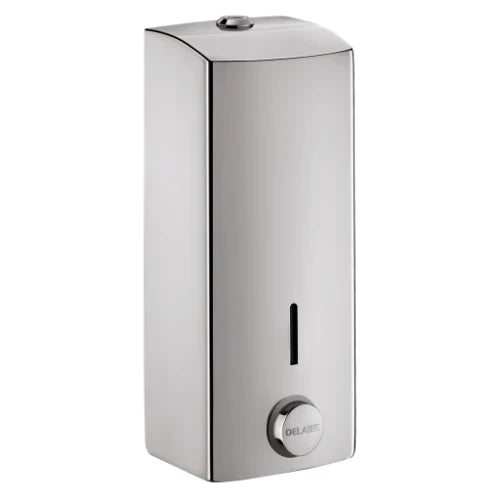 DISTRIBUTEUR SAVON DELABIE 1 104 - 89 o 252 ! inox satiné antivandalisme avec serrure -anti goutte-anti bloc