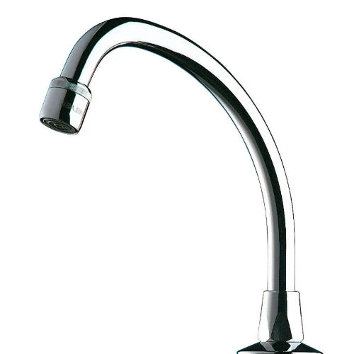 DELABIE wastafeluitloopbek beweegb 1/2"M - L20xH25 chroom