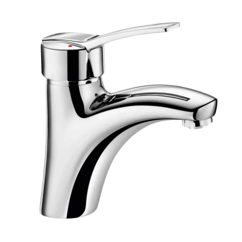 DELABIE Mit. lavabo EP H.85 L.135, sans tirette, manette pleine