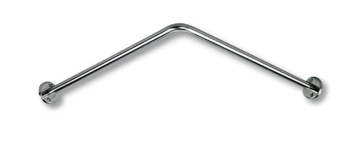 BARRE DE DOUCHE 90 - 90 o CM 20MM inox angulaire avec rosaces et fixations invisibles