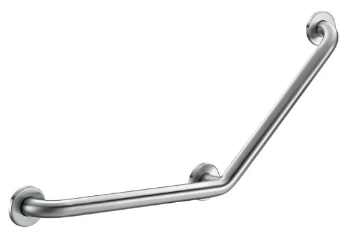 POIGNEE D'APPUI COIN DELABIE 400 - 400 o 32MM satiné 135° 3 points de fixation