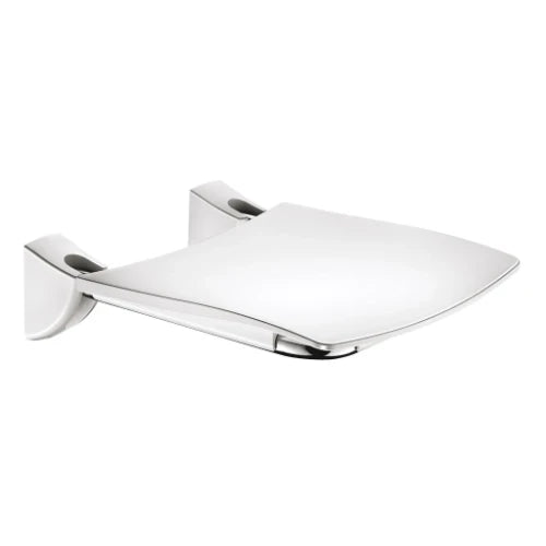SIEGE MONTEE DOUCHE DELABIE 420 - 506 o 32 inox 304 . siege de douche relevable structure inox brillant
