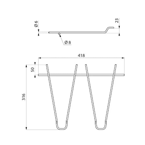 GRILLE DELABIE inox 304 , Grille articulée pour modele 182400