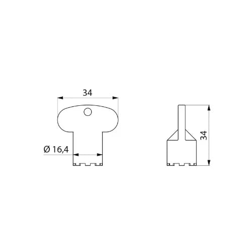 DELABIE Clé de démontage pour brise-jet, aérateur, BIOSAFE M16,5/100