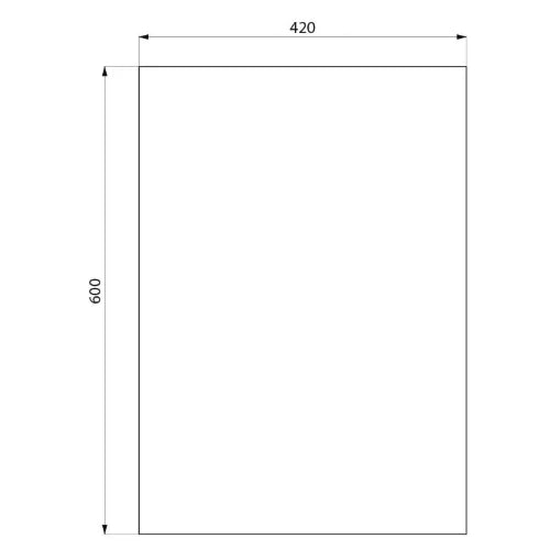 DELABIE Miroir de toilette rectangulaire 420x600 épaisseur 6 mm