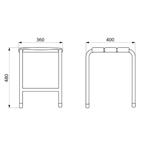 DELABIE douchekruk ECO alu 400x360x480mm wit