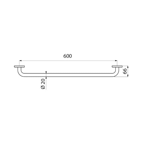 PORTE ESSUIE DELABIE 600MM - 20 inox 304 . Inox 304 poli satiné