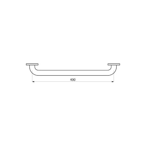 Delabie barre de maintien 32 x 400 mm - blanc nylon