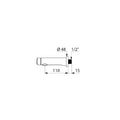 Delabie Temposoft robinet murale 2 1/2 chromé bouton poussoir,temporisé,durée 15sec,3l/min déb.
