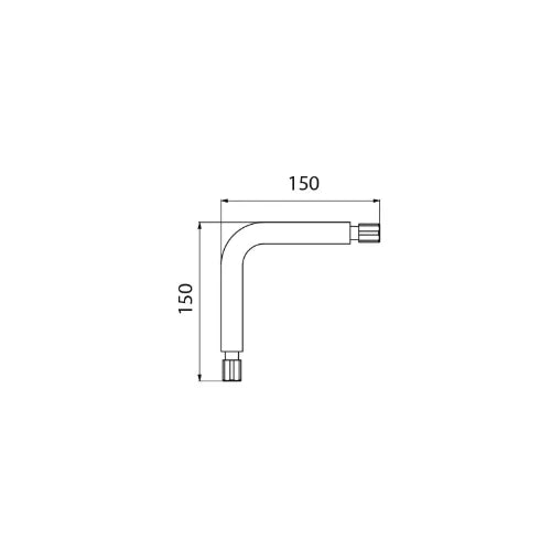 COURBE DE RACCORDEMENT 15 - 15 o CM 20MM inox pour tube