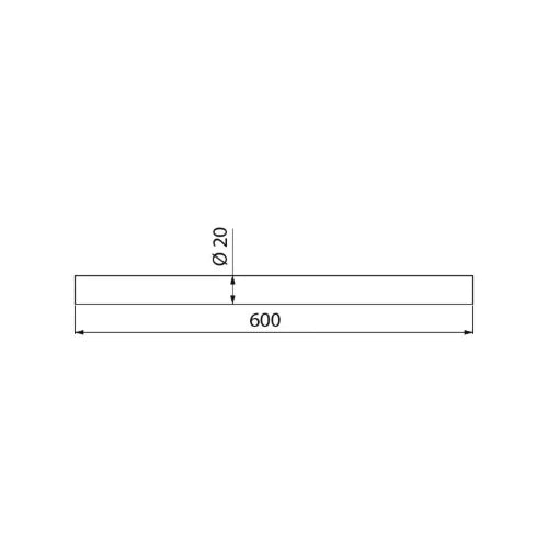BARRE DE DOUCHE DELABIE 60 - CM 20MM rvs poli