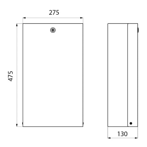 DELABIE afvalbak met klep 16 liter gepolijst 130x275x450 mm gepolijst