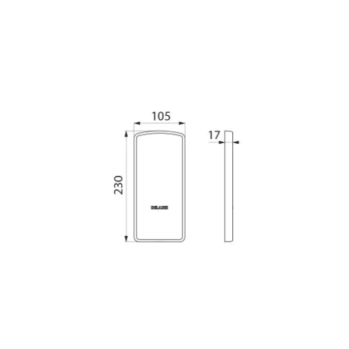 DELABIE Cache fix. chromé (pr barre 510160-510164-510162-510170)
