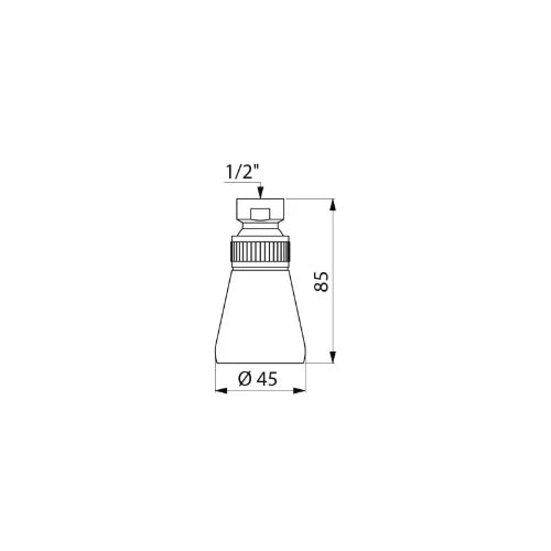 POMME DE DOUCHE DELABIE 1/2F X 46MM chromé gym comfort anti-tartre