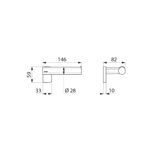 Delabie BE-Line porte-rouleau blanc mat