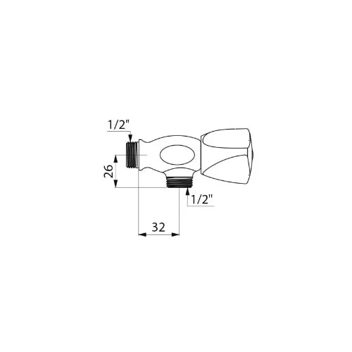 DELABIE Robinet d'évier mural M1/2" sans bec