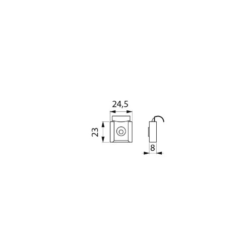 Delabie fixations pour miroir (set de 4 pcs) inox