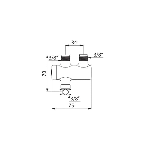 Delabie Premix 3/8 thermostat Nano