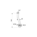ALIMENTATION DELABIE TEMPOSTOP 1/2 F X 165 MM X 35 MM chromé