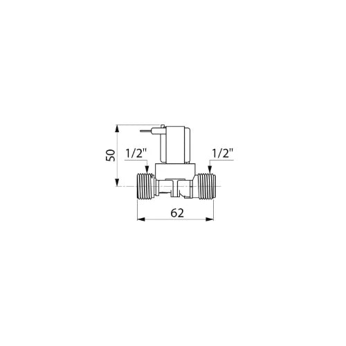 VANNE MAGNETIQUE ELECTRO DELABIE 1/2 12v avec filtre