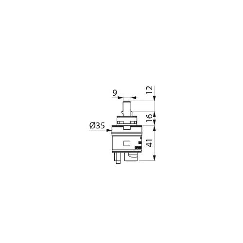 DELABIE Cartouche céramique Ø35 avec embase