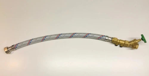 Fixaflex SAN set de raccordement avec flexible 3/4 x 4/4 - 600 mm - flexibel/clapet anti-retour/robinet d'arrêt