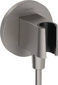 Hansgrohe Fixfit Porter S avec support douchette - noir chromé brossé
