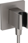 Hansgrohe Fixfit Porter E avec support douchette - noir chromé brossé
