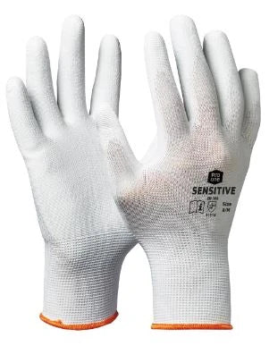 ProOne Nylon Polyurthane gants MT11 - Sensitive blanc - sans coutures couche de polyuréthane (prix par paire)
