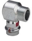 Viega Prestabo acier zingué coude de trasition 90° MF 18 x 1/2 M